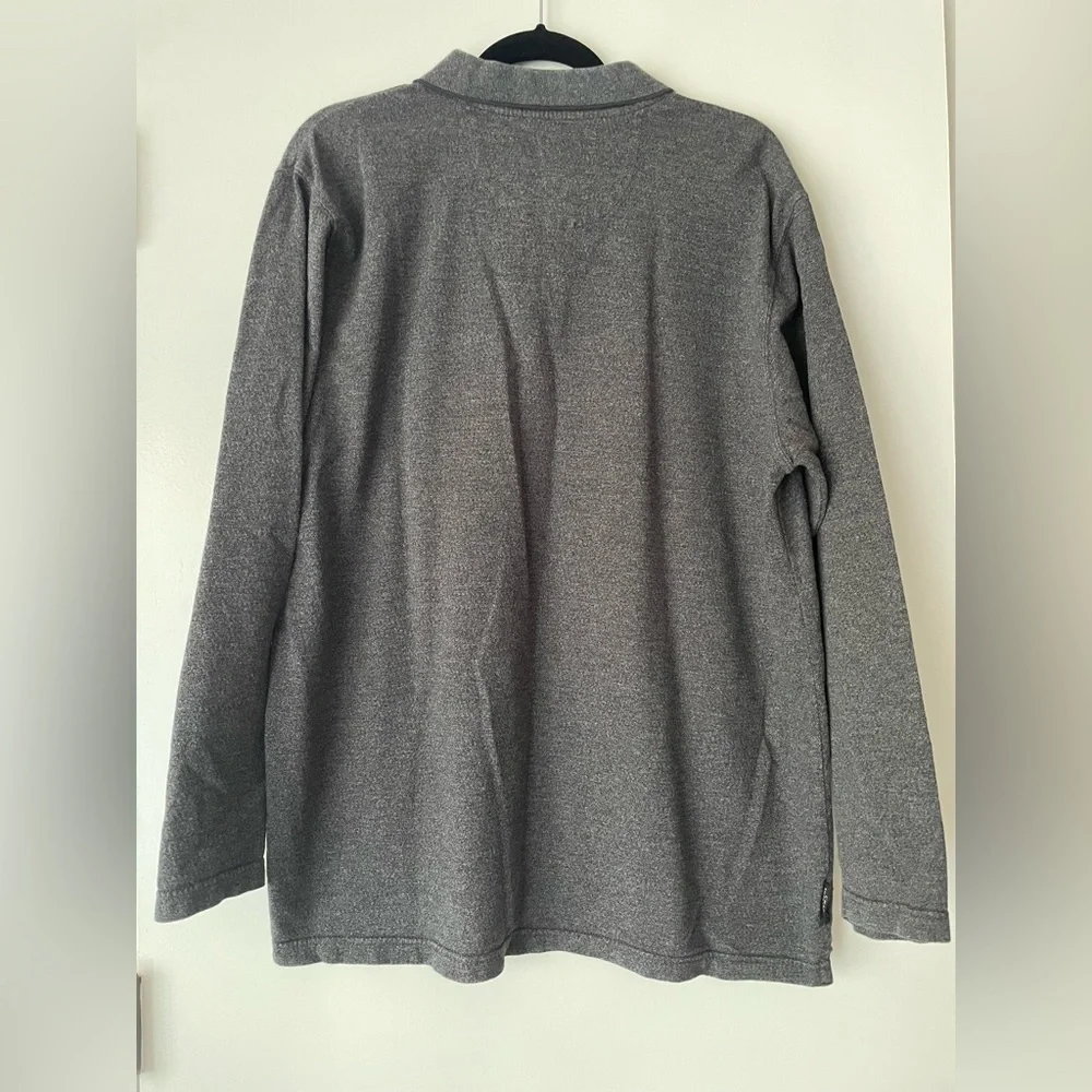 Chaps Ralph Lauren Gray Long Sleeved Polo Shirt